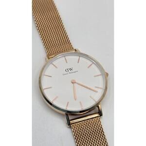 Daniel Wellington Melrose Womens Watch White Dial 32mm Rose Gold Mesh Band B32R6